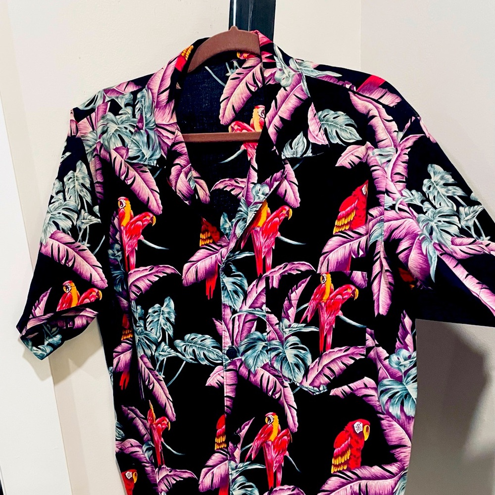 Men’s Cotton Hawaiian Shirt- hand made. Size M-L.